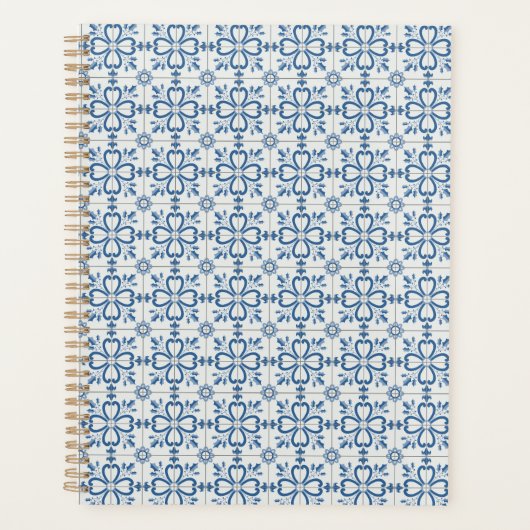 Kerst holly bladeren en bloemblaadjes tegels planner (Voorkant)