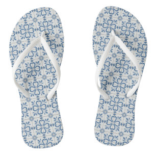 Kerst holly bladeren en bloemblaadjes tegels teenslippers