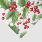 Kerst Holly bladeren en rode bessen naadloos Tissuepapier (Detail)