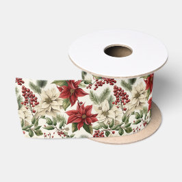 Kerst Holly Bloemen Satijnen Lint