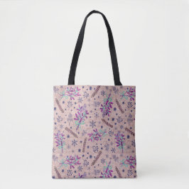 Kerst Holly boeket - Stoffig Roos Tote Bag