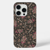 Kerst Holly boeket - Zwart Case-Mate iPhone Case (Achterkant)