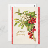  Kerst Holly Briefkaart (Voorkant / Achterkant)