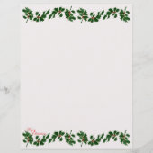 Kerst Holly Briefpapier (Achterkant)