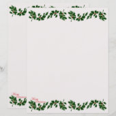 Kerst Holly Briefpapier (Voorkant / Achterkant)