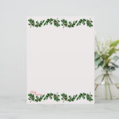 Kerst Holly Briefpapier (Staand voorkant)
