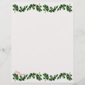 Kerst Holly Briefpapier (Voorkant)