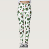 Kerst Holly Broek Leggings (Voorkant)