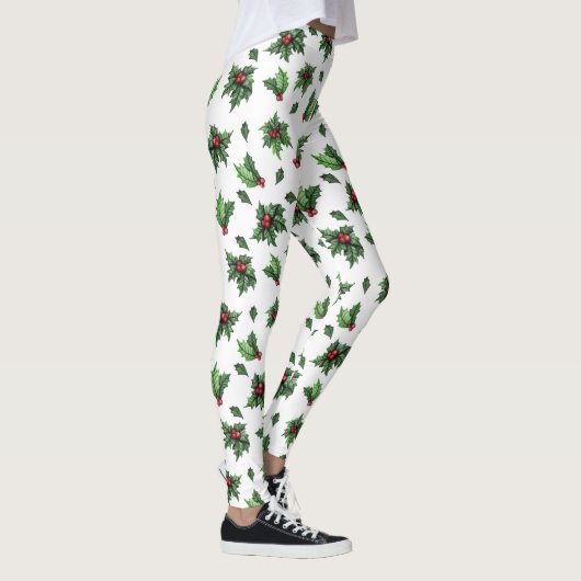 Kerst Holly Broek Leggings (Rechts)