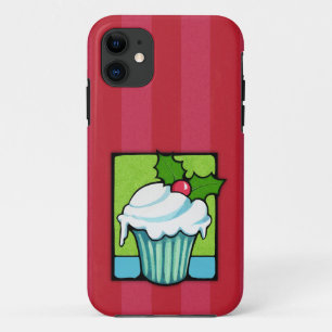 Kerst Holly Cupcake Red iPhone 5 Hoesje