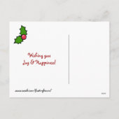 Kerst Holly Cupcake rood Briefkaart (Achterkant)