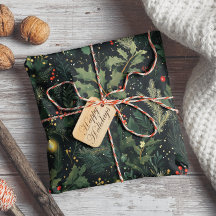 Kerst Holly Donkere Winter Vakantie Bladerland