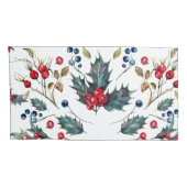 Kerst Holly en Berries Kussenslopen (Achterkant-Rechts)