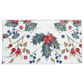 Kerst Holly en Berries Kussenslopen (Voorkant-Rechts)