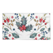 Kerst Holly en Berries Kussenslopen (Achterkant-Links)