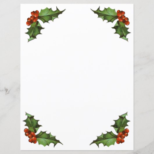 Kerst Holly en bessen Briefpapier