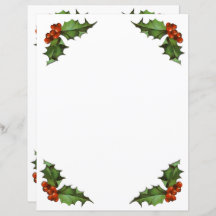 Kerst Holly en bessen Briefpapier