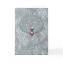 Kerst Holly en bessen Ornament Kaart