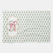 Kerst Holly en bessen Patroon Keuken Handdoeken (Horizontaal)