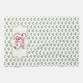 Kerst Holly en bessen Patroon Keuken Handdoeken