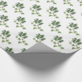 Kerst Holly en Ivy Botanische Waterverf Cadeaupapier (Hoek)