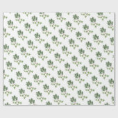 Kerst Holly en Ivy Botanische Waterverf Cadeaupapier (Vlak)