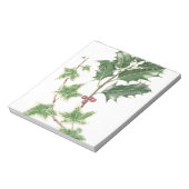 Kerst Holly en Ivy Sprig Botanisch Notitieblok (Linkerzijde)