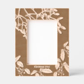 Kerst Holly en Mistletoe Botanische Kunst Grens Gegraveerde Lijstjes (Voorkant)