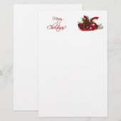 Kerst Holly en Pines Briefpapier (Voorkant / Achterkant)