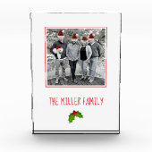 Kerst Holly Family KeepSake NAAM Feestelijk Plezie Fotoblokken (Voorkant)