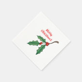 Kerst Holly Feest Papieren Servetten (Hoek)