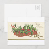  Kerst Holly Feestdagenkaart (Voorkant / Achterkant)