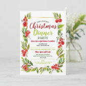 Kerst Holly Feestelijke Feestdag Vertrekt Kaart (Staand voorkant)