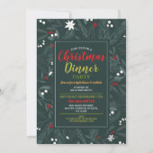 Kerst Holly Feestelijke Feestdag Vertrekt Kaart (Voorkant)