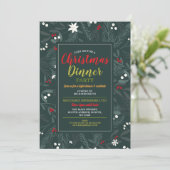 Kerst Holly Feestelijke Feestdag Vertrekt Kaart (Staand voorkant)