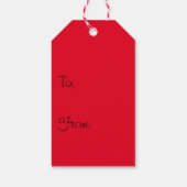 Kerst Holly Green Cadeaulabel (Achterkant)