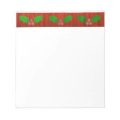 Kerst Holly grens Notitieblok (Voorkant)