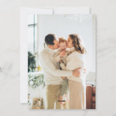 Kerst Holly groen twee verticale foto's retro Feestdagenkaart (Achterkant)