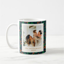 Kerst Holly Groene Twee Verticale Foto's Navy