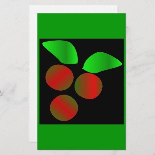 Kerst Holly I Briefpapier (Voorkant / Achterkant)