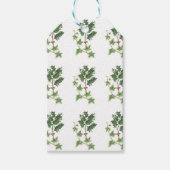 Kerst Holly & Ivy Sprig Botanische Gift Labels Cadeaulabel (Voorkant)