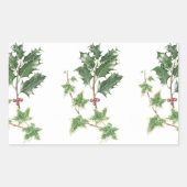 Kerst Holly & Ivy Sprigs Botanische Stickers (Voorkant)