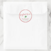 Kerst Holly Joy Vrede Liefde Script Custom Ronde Sticker (Tas)