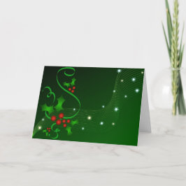 Kerst Holly - Kaart