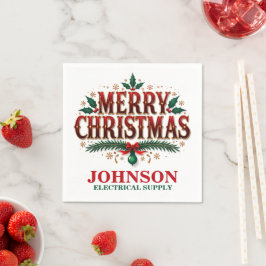 Kerst Holly Kantoor Party Servet