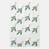Kerst Holly Kitchen Towel Theedoek (Verticaal)