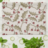 Kerst Holly Kitchen Towel Theedoek (Gevouwen)