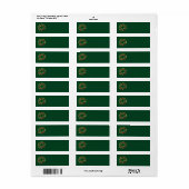 Kerst Holly Krans Adresetiketten Etiket (Full Sheet)