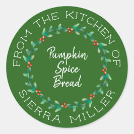 Kerst Holly krans keuken behandelt groen label