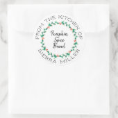 Kerst Holly krans keuken trakteert cadeau label (Tas)